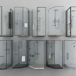 现代淋浴间3D模型下载